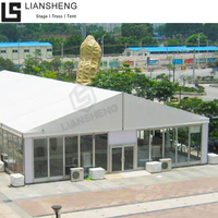 Structure en alliage d'aluminium GB6061-T6 à usage permanent pour salles de mariage, centres d'événements et expositions avec mur en verre trempé