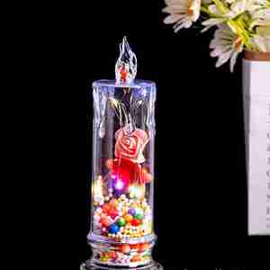 Velas LED de Lujo con Flores Iridiscentes Eternas, Velas sin Llama que Funcionan con Batería, Regalo para el Hogar, Decoración de Bodas, Velas Eléctricas de Pilar - Product Image 4