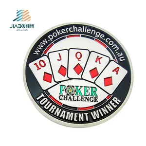 Consegna veloce progetta il tuo Logo della fascia 3d in metallo smaltato fiches da Poker personalizzate in metallo professionale