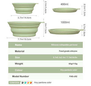 ชามอาหารสุนัขแบบพับได้ ซิลิโคนคุณภาพสูง ยี่ห้อ Top Factory ชามน้ำพับได้สำหรับสัตว์เลี้ยง - Product Image 4