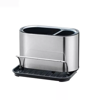 Panier organisateur d'évier de cuisine en acier inoxydable Support de cuisine Porte-baguettes