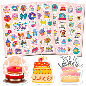 <span class=keywords><strong>Auguri</strong></span> di cottura caramelle di buon <span class=keywords><strong>compleanno</strong></span> adesivi a colori regali torta di <span class=keywords><strong>compleanno</strong></span> adesivi per feste squisite forniture - Product Image 3