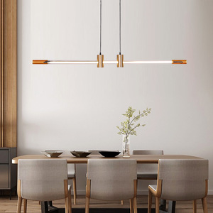 Nordic-Style Minimalist Linear Pendant <b>Light</b> Modern Designer-Style for Restaurant <b>Bar</b> Studio Reception 3000K Color Temperature - Product Image 1