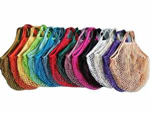 Bolso de Red Tejido a Crochet con Tinte Degradado, Bolso de Playa Bohemio Francés con Asa Larga - Product Image 3