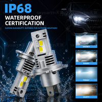 Phare de voiture LED haute puissance L1 H4 70W 8400LM 6500K avec puce 7035, remplacement halogène universel, vente en gros, direct usine