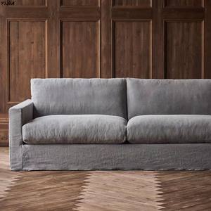 As Is Well Known Linen <b>Sofa</b> Chair Removable <b>Cover</b> Straight Design <b>For</b> Living Room Small Space - Product Image 2