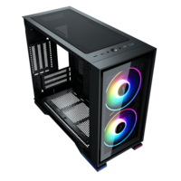 Gabinete para Computadora de Juego SAMA Mini ITX, USB 3.0, Franja ARGB, Cristal Templado, Gabinete para PC de Escritorio