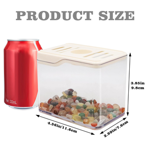 Aquarium carré multifonctionnel pour poissons rouges, petit aquarium domestique en plastique, boîte lumineuse, magnifique paysage de bureau, pour salon et animaux de compagnie - Product Image 2