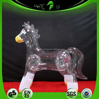Jouets de piscine gonflables en PVC transparent mignons, cheval Hongyi, matériau souple