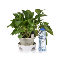 Pot de fleurs facile à utiliser, système d'irrigation goutte à goutte automatique en céramique avec capteur, cône d'irrigation goutte à goutte, pot de jardin, kit d'arrosage automatique