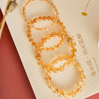 Listo para Enviar: Pulsera de Cuentas Redondas de Citrino Natural de Brasil de 8mm, 10mm y 12mm, Abalorios de Cristal, Joyería Fina para Parejas al Mejor Precio