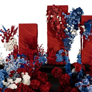Fiori Decorativi Artificiali in Tonalità Rosse e Blu per Sfondi Matrimoniali, Decorazioni per Eventi, Feste e Celebrazioni - Product Image 6