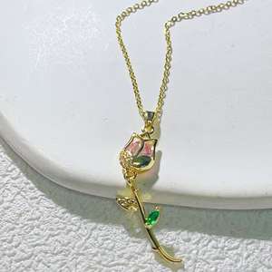 Tulipes Pendentifs Colliers pour Femmes Élégant En Acier Inoxydable Or Couleur Colliers Amitié Bijoux Cadeaux - Product Image 5