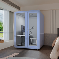 PYinC |   Cabine de conférence personnalisée, cabine d'enregistrement portable et cabine téléphonique mobile - Équipée de lumières LED