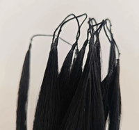 Rambut lurus panjang grosir, rambut mengembang, rambut virgin ekstensi, ekstensi rambut untuk aksesoris rambut