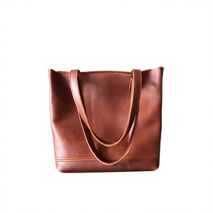 <b>Cheap</b> Price Custom Eco Friendly Durable 100% Genuine Leather Large Capacity Waterproof Zipper Lightweight Casual Handbags - Product Image 3