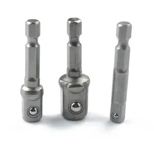 3 PCS Hex Shank Wrench Drive Power Drill Socket Drill Adapter Socket Extension Bit Adaptor Set 1/4 3/8 1/2ドライバーツール