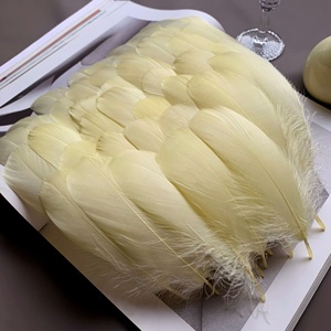 Plumas de Ganso Teñidas Grandes y Suaves en Stock para Decoraciones de Pared de Girasoles DIY para Bodas y Carnavales, y Manualidades de Alas de Atrapasueños - Product Image 2