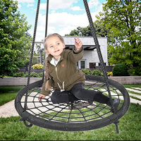 Balançoire extérieure en métal avec nid d'oiseau chaise suspendue hamac pour enfants pour jardin Playhouse école maison cour aire de jeux