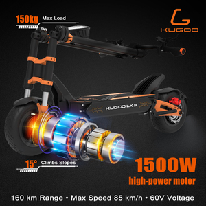 สกู๊ตเตอร์พกพา LX11+ ระยะทางไกล 160 กม. มอเตอร์ทรงพลัง 1500W ความเร็ว 85 กม./ชม. 60V 31Ah สำหรับผู้ใหญ่ - Product Image 3