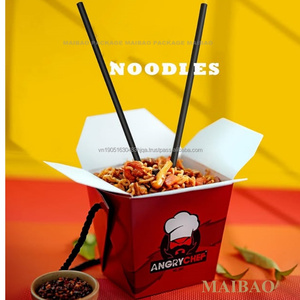 ถังก้นกลมแบบพกพาพร้อมกระดาษคราฟท์สำหรับซื้ออาหารตะวันตกสปาเก็ตตี้และบะหมี่กล่องอาหารกลางวันรอง - Product Image 2