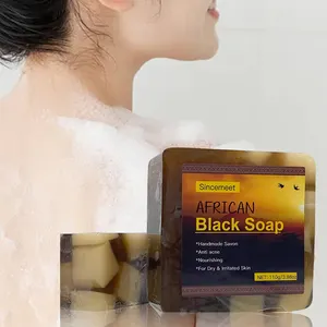 Private Label Pure Natural Organic Toiletten gesichts bad Handgemachte Seife Deep Cleansing White ning Marok kanis che rohe afrikanische schwarze Seife