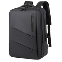 Mochila para Portátil de Negocios para Hombre, Expandible, Impermeable, con Puerto USB, Material Oxford, Cierre de Cremallera, Antirrobo, Poliéster