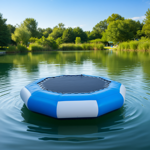Structure gonflable aquatique 13 pieds, trampoline avec plateforme de baignade pour les sports nautiques et les installations de loisirs aquatiques - Product Image 2