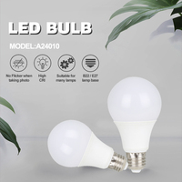 Ampoule LED de couleur blanche A60, boîtier d'ampoule, 7W 9W 12W 15W 18W 24W, culot E27 B22 E14, alimentation AC/DC 220V, ampoule LED