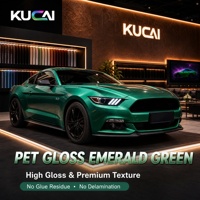 Vinyl Wrap PET Gloss Emerald Green, Vinyl Wrap Keramik Metalik, Vinyl Wrap Mobil, Roll Film Vinyl Mobil, Laris Terjual