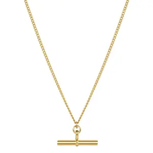 Hoge Kwaliteit 18K Vergulde Roestvrij Stalen Sieraden Eenvoudige Ketting Lange Hanger Ketting P203176