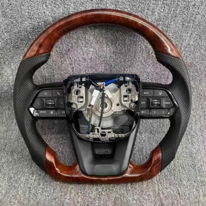 พวงมาลัยหนังหุ้มไม้พีชแบบกำหนดเอง เหมาะสำหรับรถยนต์โตโยต้า ไฮลักซ์ ทันดรา แลนด์ครุยเซอร์ ปราโด เอฟเจ ไฮแลนเดอร์ แอลซี200 แอลซี300 ปราโด - Product Image 6