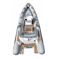 Bateau pneumatique en fibre de verre de 5,8 m en PVC/Hypalon avec plancher gonflable pour l'aviron
