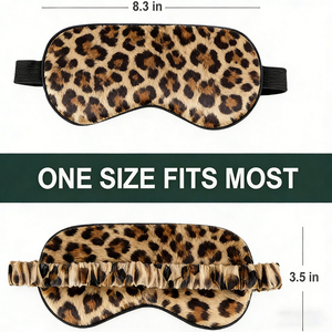 Échantillon Gratuit Masque de <span class=keywords><strong>Sommeil</strong></span> Ajustable à Imprimé Léopard avec Bande Élastique en Soie Satinée pour Bloquer la Lumière - Product Image 5