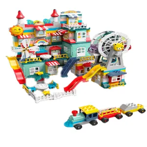 256 Pieces of DIY Building Blocks Windmill Farm Train Building Blocks Toys