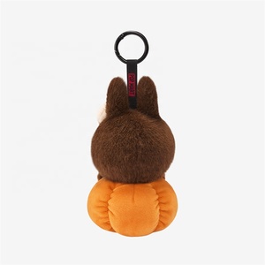 LABUBU the Monster Pop Mart asli, mainan gantung, liontin, mainan vinil labu duduk, pesta Halloween bahagia - Product Image 2