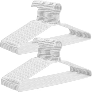 Cintres en fil métallique d'acier blanc galvanisé/peint en poudre pour vêtements, blanchisserie et nettoyage à sec, épaisseur 1,9-2,5 mm, 16-18 pouces - Product Image 1