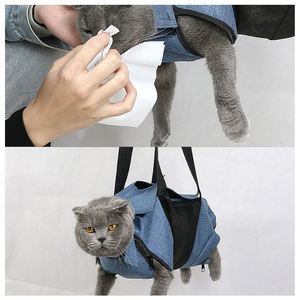 Fabricante al por mayor transpirable azul negro gato portador - Product Image 4