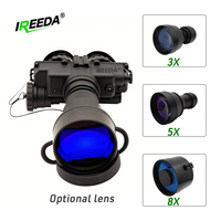 Gafas de Visión Nocturna de Alto Rendimiento IREEDA Gen2 PVS7, Binoculares de Visión Nocturna Montados en Casco, Visión con Poca Luz