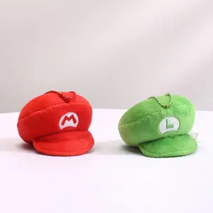 Super Mario Plush Hats Design Keychains Cute Anime Keychains