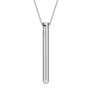 2026 Neuer <span class=keywords><strong>USB</strong></span>-Aufladbarer Edelstahl-Modeanhänger Massagestab Vibrations-Halskette mit Kette - Product Image 3