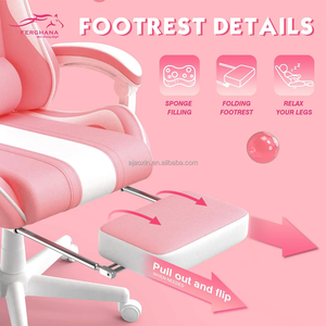 Buen precio, venta al por mayor, sillas para juegos, Linda silla rosa con respaldo alto para videojuegos, cómodas sillas de juegos de estilo de carreras, Silla Gamer para adultos - Product Image 4