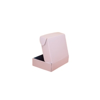 Caja de correo corrugado mate de huevo rosa, cartón de cartón en relieve para envío, cajas deslizantes de software para ventas, embalaje de cartón rosa
