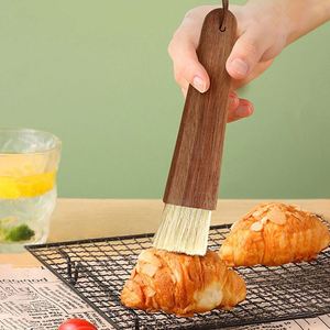 Wooden Handle Natural Bristle Kitchen Brush Cooking Baking Cleaning Tool with Hanging Loop - Product Image 4