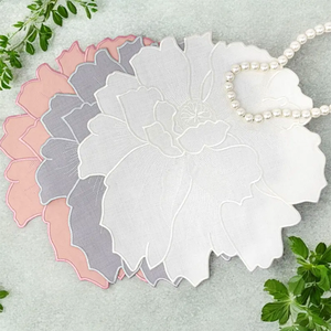 Serviettes rondes en lin 100% crochetées jetables personnalisées <span class=keywords><strong>pour</strong></span> la maison, les restaurants, les mariages - Serviettes <span class=keywords><strong>de</strong></span> <span class=keywords><strong>table</strong></span> <span class=keywords><strong>de</strong></span> style européen - Product Image 1