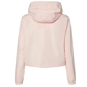 Chaqueta impermeable ligera de estilo Simple para mujer, Chaqueta corta con cremallera de un cuarto, rompevientos, de talla grande, nueva tendencia