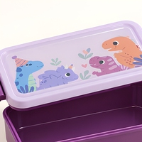 Lot de boîtes à lunch et gourdes en plastique portables pour enfants, motif dinosaure de dessin animé, idéal pour l'école, la maternelle et les pique-niques - Vente en gros usine