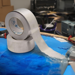 Aluminum <b>Tape</b> Adhesive <b>Tapes</b> 48mm X 50m <b>Silver</b> Conductive <b>Foil</b> <b>Tape</b> For Electrical Repair And HVAC Applications - Product Image 3
