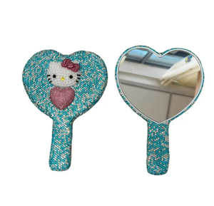 Miroir diamant fantaisie de luxe en strass Miroir de maquillage à main Miroir de <span class=keywords><strong>salon</strong></span> de beauté à cils - Product Image 5