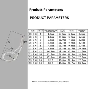 Canne à pêche en acier inoxydable à angle unique avec <span class=keywords><strong>anneau</strong></span> fileté en S pour la pêche à la traîne sur glace, la pêche en lac et en rivière, accessoires portables pour la carpe - Product Image 3